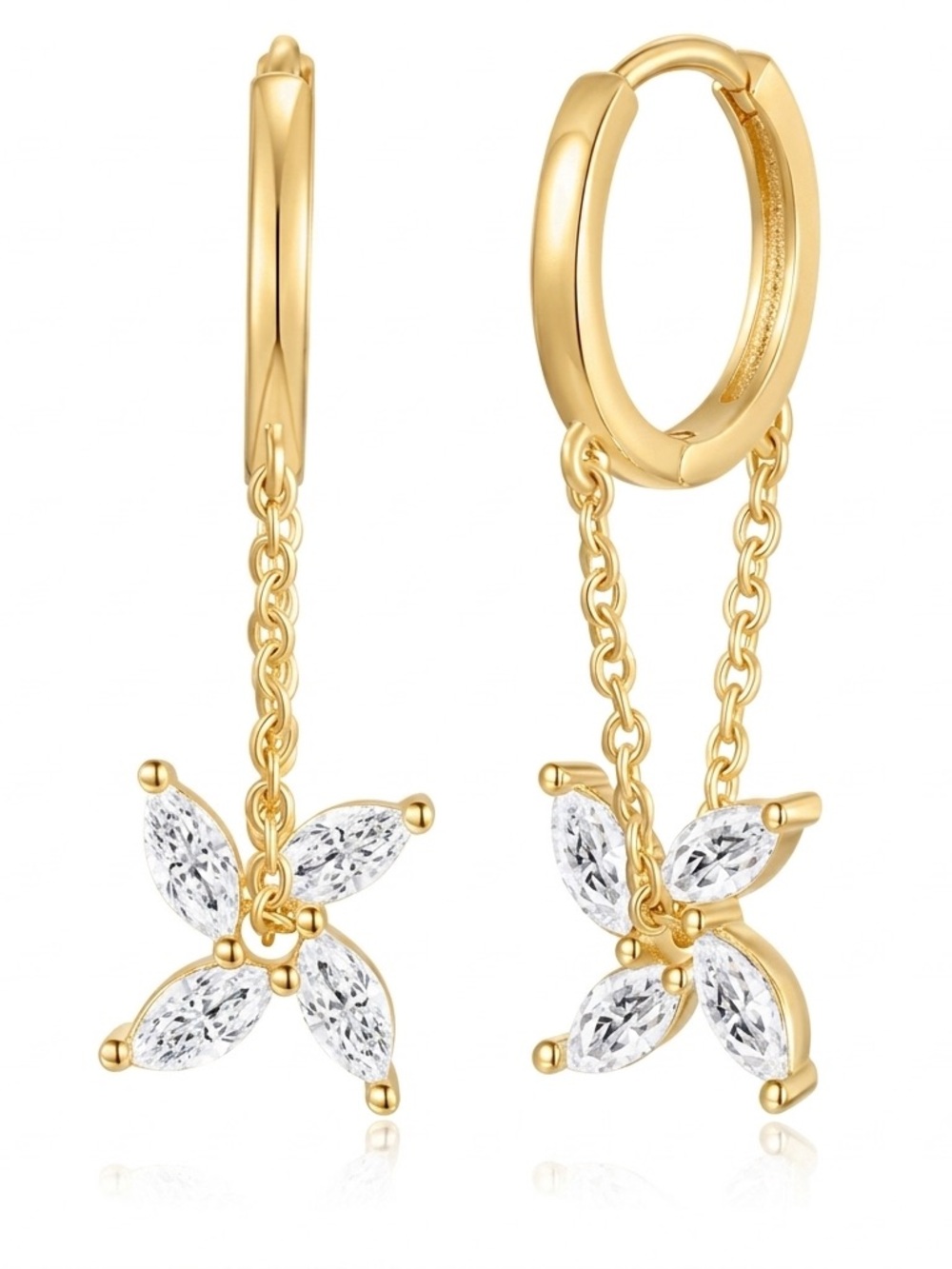 ⭐️FINAL PRICE #102 Sterling Silver Flower Drop Earrings